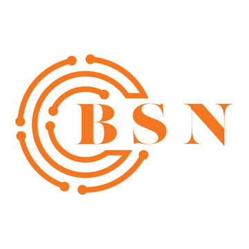 BSN letter design. BSN letter technology logo design on white background. BSN Monogram logo design for entrepreneur and business