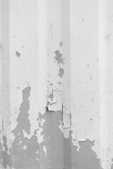 Grey peeling old paint metal surface fence texture background white gray flakes