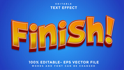 3d Modern Word Finish Editable Text Effect Design, Effect Saved In Graphic Style