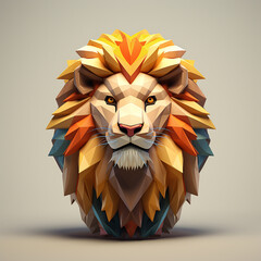 3d rendered photo of lion made with generative AI