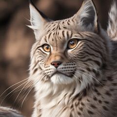 close up portrait of a lynx