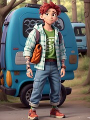 3D Teenage boy character