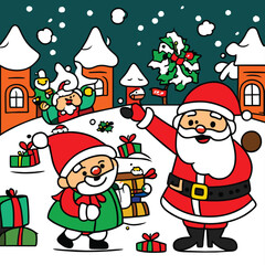 navidad feliz clipart - Kidut