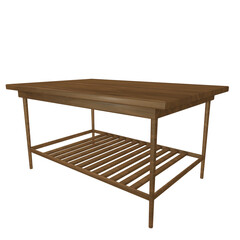 Wooden table 3d furniture long table design