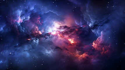Fototapeta na wymiar Nebula galaxy background, cinematic lighning