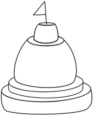 Sand pagoda built during the Songkran festival