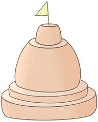 Sand pagoda built during the Songkran festival