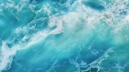 Fototapeta na wymiar Turquoise Aerial Seascape - Coastal Beauty and Tranquil Waters