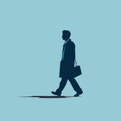 A basic silhouette of a doctor making rounds. Flat clean cartoon 2D illustration style