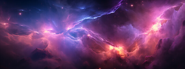Nebula galaxy background, cinematic lighning