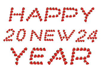 strawberry flavour happy new year 2024
