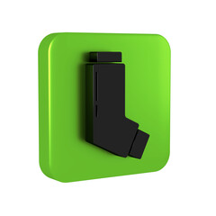 Black Inhaler icon isolated on transparent background. Breather for cough relief, inhalation,...
