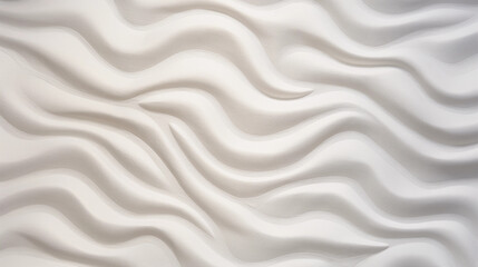 minimalist white wavy texture background with soft shadows