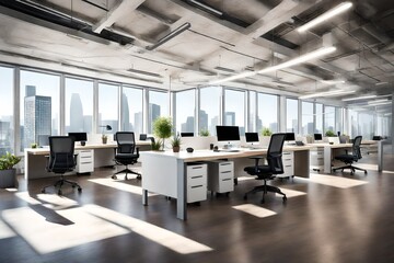 office interior generated by AI technology