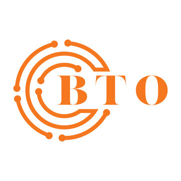 BTO letter design. BTO letter technology logo design on white background. BTO Monogram logo design for entrepreneur and business