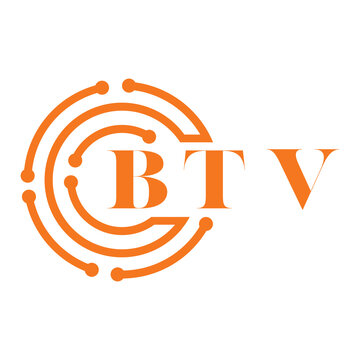 BTV letter design. BTV letter technology logo design on white background. BTV Monogram logo design for entrepreneur and business