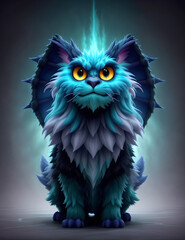 Fototapeta premium blue magnificent lion