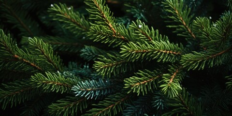A detailed view of a pine tree with vibrant green needles. Perfect for nature enthusiasts and those seeking a touch of greenery in their designs.