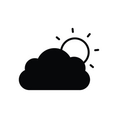 Sunny Day icon isolate white background vector stock illustration.