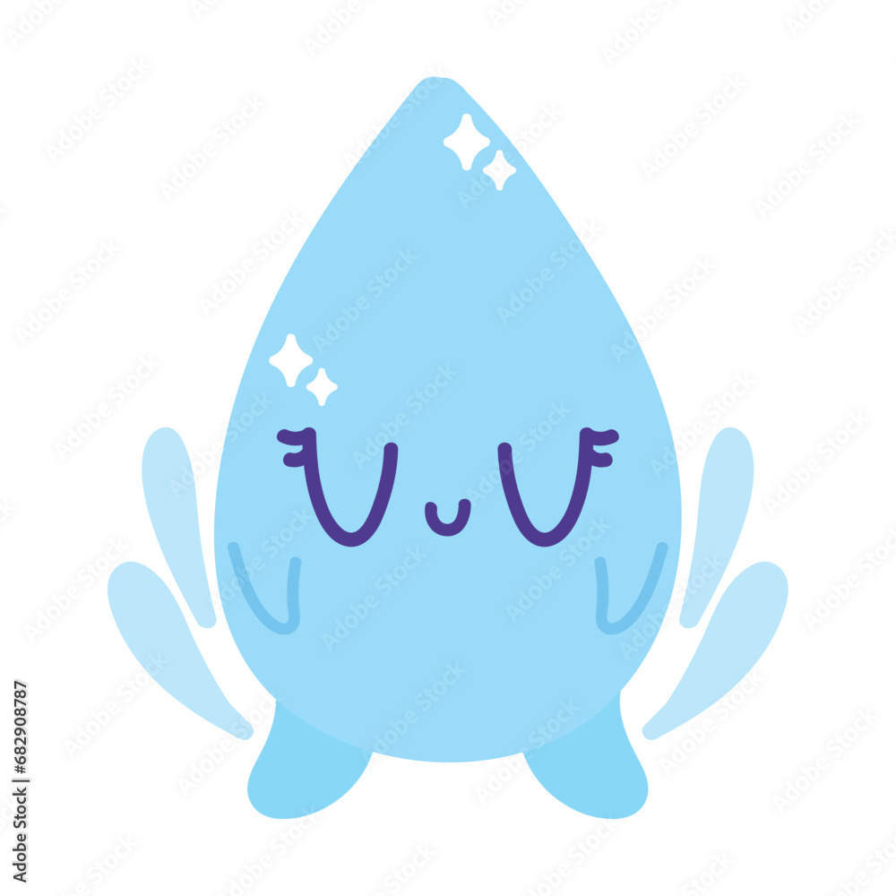 Canvas Prints water day character cute drop