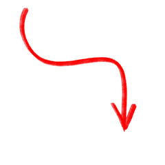 red arrow line hand drawn