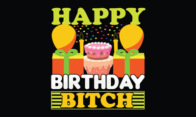 Birthday T-shirt Design Vector Template