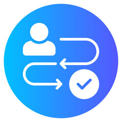 customer behavior gradient icon