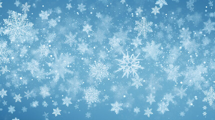 Fototapeta na wymiar Magical Snowstorm: Winter Wonderland Snowflakes Background