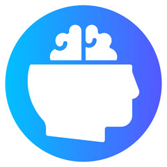 Obraz premium open minded gradient icon