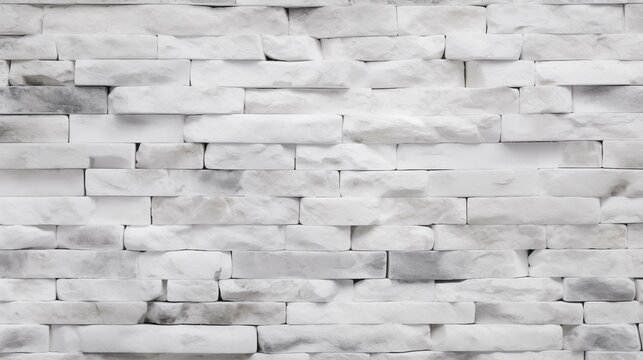 Fototapeta A white brick wall with some gray bricks abstract background