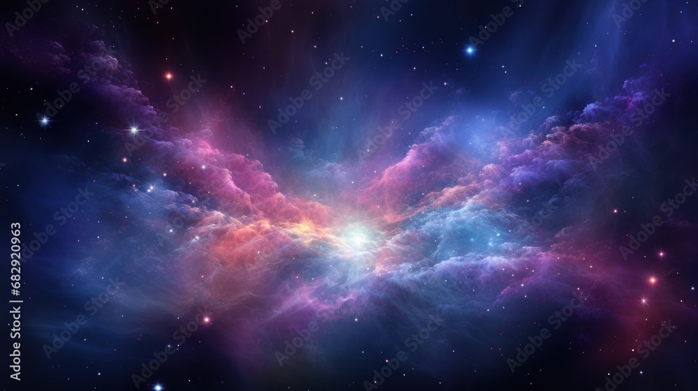 Canvas Prints illustrate the particle nebula where technology clouds give rise to new ideas and opportunities
