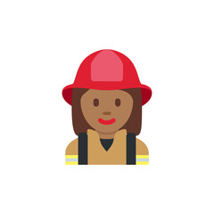 Woman Firefighter: Medium-Dark Skin Tone