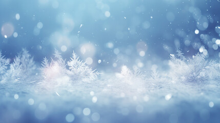 Fototapeta na wymiar Magical Winter Wonderland with Snowflakes