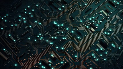 electronic board circuit background wallpaper ai generated image