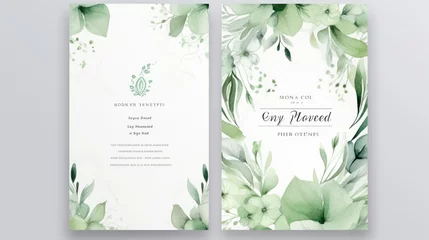 Foto op Plexiglas Leaf nuance wedding invitation template background wallpaper ai generated image © anis rohayati