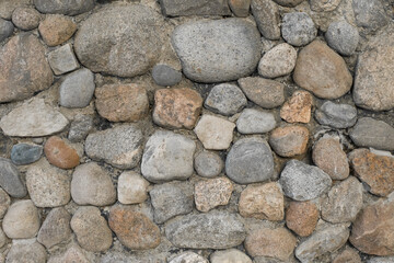 Stones cobblestones cement wall solid texture background rough street