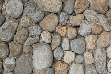 Stones cobblestones cement wall solid texture background rough street rock surface