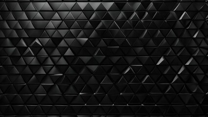 Black Triangular background. Glossy Triangle Background. 3D Illustration