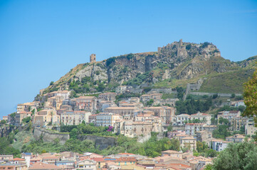 Obraz premium Panoramic view of the village of Amantea