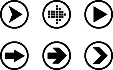Black Arrows Icons. Cursor. Collection of Vector Arrows. Modern Arrows