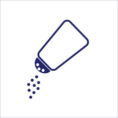 Salt vector icon on white.