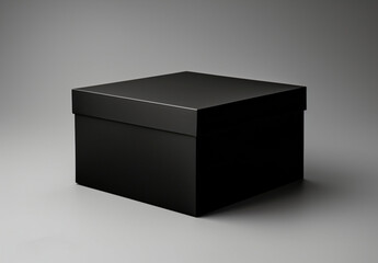 Black packaging square box, generative ai