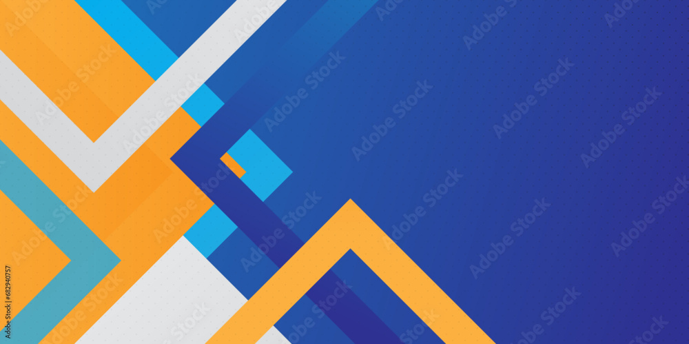 Wall mural minimal geometric background dynamic blue shapes composition abstract geometric vector background de