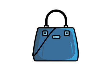 Stylish Ladies Handbag for Fashion vector illustration. Beauty fashion objects icon concept. Elegant ladies bright leather bag, female fashion accessories vector design.