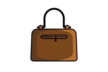 Stylish Leather Bags, Trendy Casual Style Handbags vector illustration. Beauty fashion objects icon concept. Fashionable woman bags vector design.