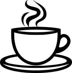 Empty Container Coffee Cup Icon in Hand-drawn Style