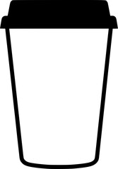 Empty Container Takeaway Coffee Cup Icon in Hand-drawn Style