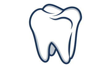 Tooth vector icon illustration. Healthcare and medical objects icon design concept. Dentist tooth object logo design.