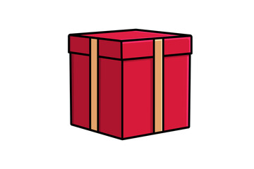 Gift box vector icon illustration. Gift Wrapping, Gift icon design concept. Black Friday and Christmas gift box design.