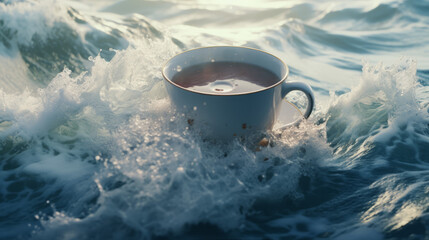 Storm in a cup, AI Generation - obrazy, fototapety, plakaty